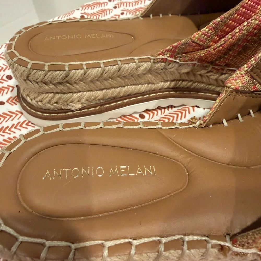Antonio Melani Women's Multicolor Slide Sandals 8.5 look new leather upper
